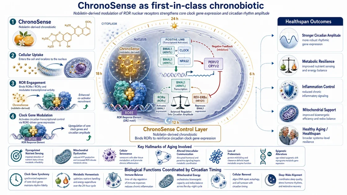DeepSense visual explaining the ChronoSense chronobiotic mechanism hypothesis.